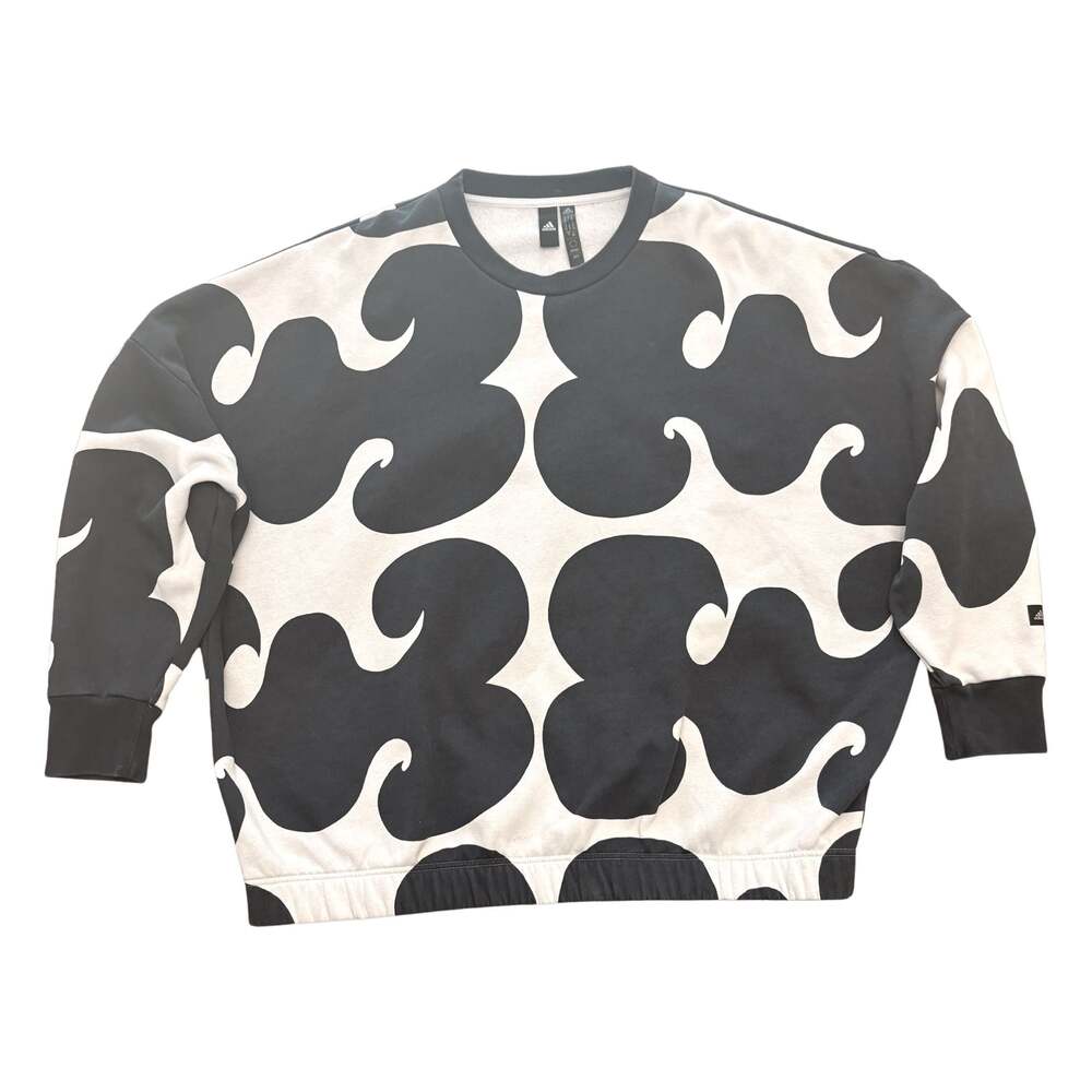 Adidas x Marimekko Allover Print Crewneck Sweatshirt and Biker Shorts Set 3X